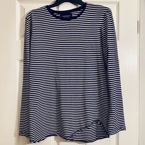 PacSun Navy and White Stripes Tee